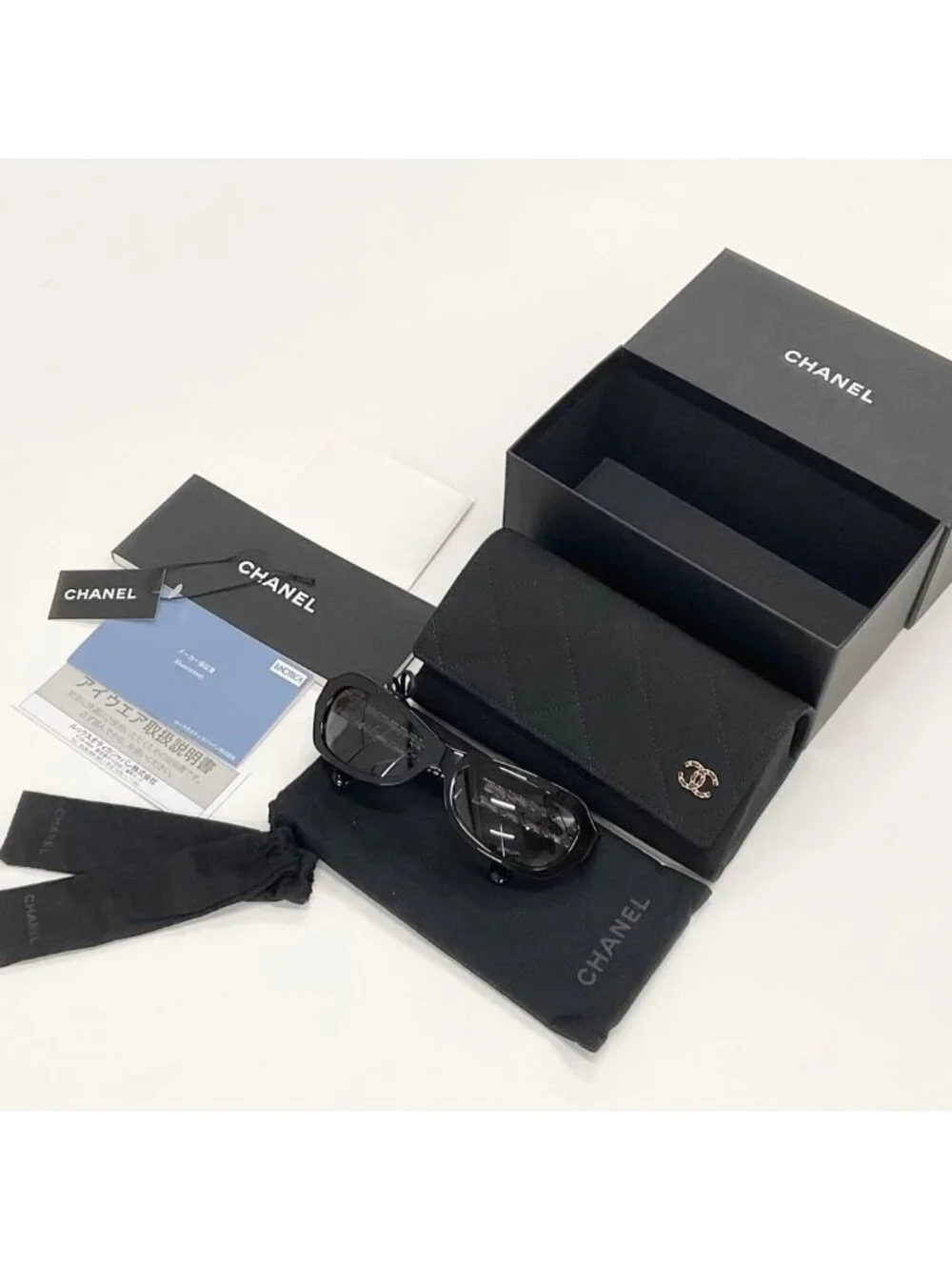 Chanel Sunglasses Logo Eyewear Black